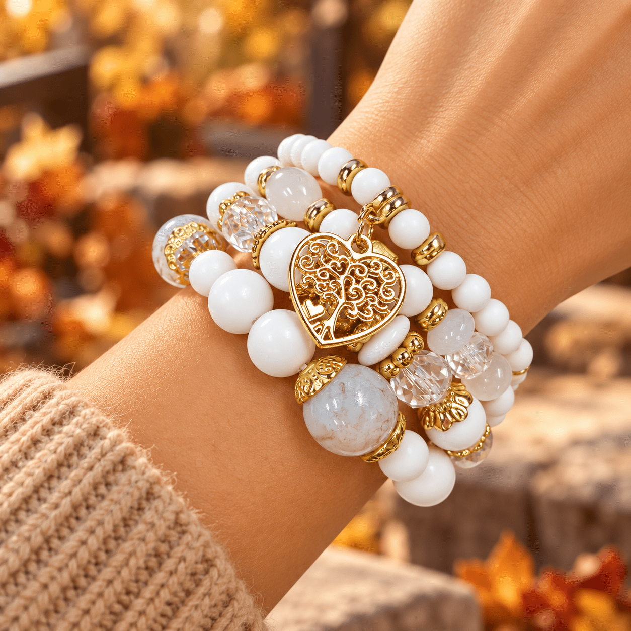 8-Strand Vintage Bohemian Beaded Bracelet Set
